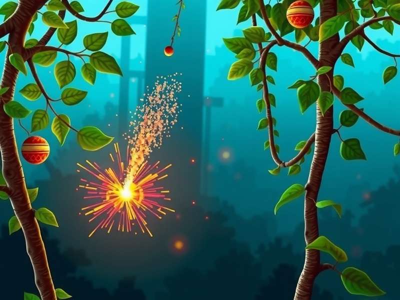 Zip Jungle Quest gameplay screenshot showing Zip swinging through vines